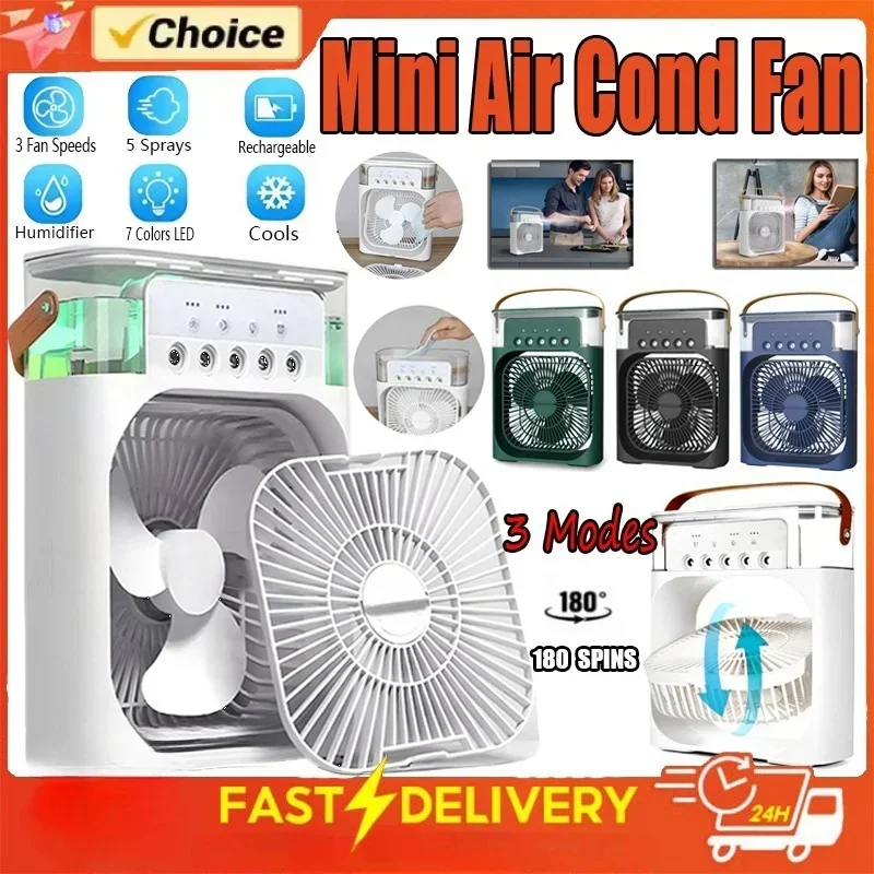 Original Mini Portable Air Conditioner Fan, 5 in 1 Evaporative Mini Air Conditioner Fan,