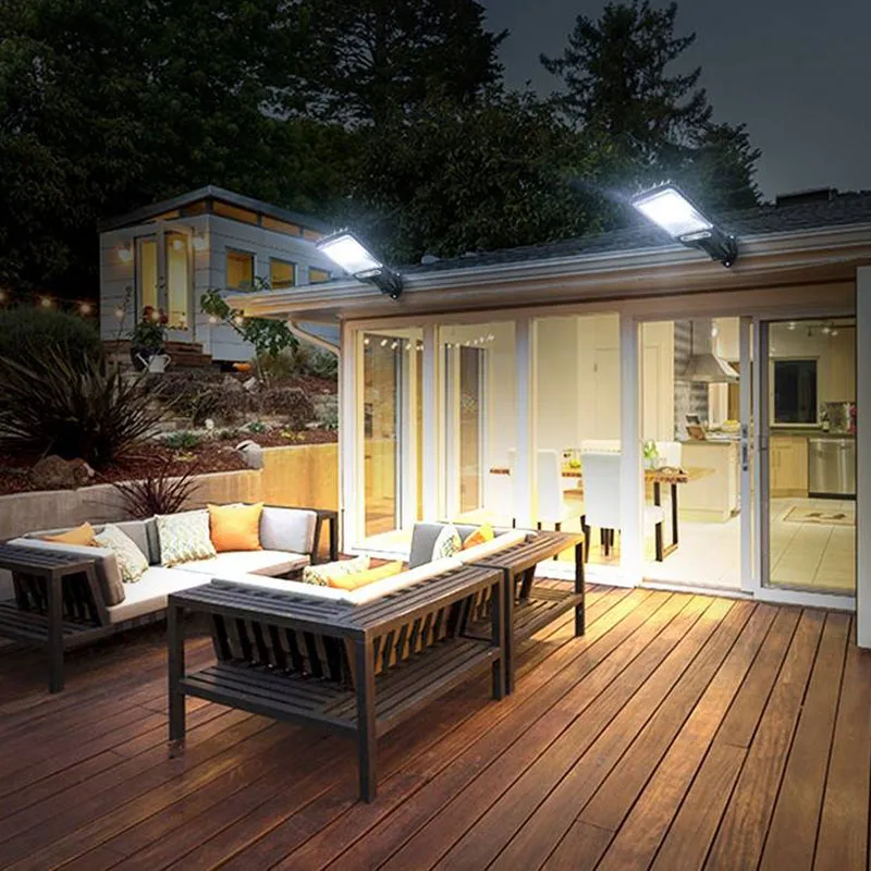 Solar Outdoor LED Light With Remote Control Waterproof Safety Light