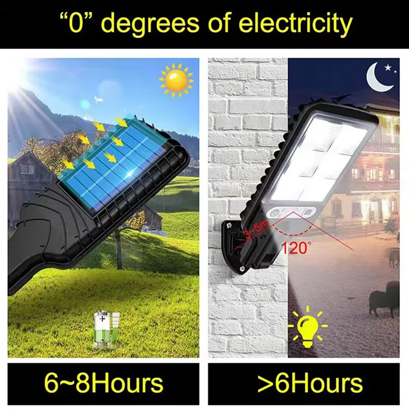 Solar Outdoor LED Light With Remote Control Waterproof Safety Light