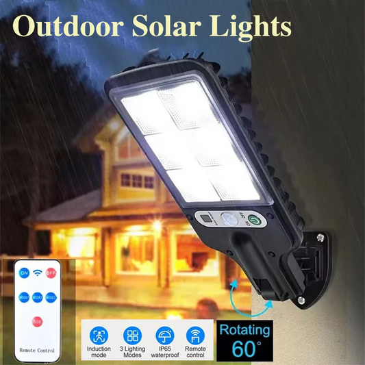 Solar Outdoor LED Light With Remote Control Waterproof Safety Light