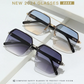 Men's Metal Sunglasses Square Half Frame Rice Nails Casual Trend Personality Retro Fashion Outdoor Sports Eyeglasses