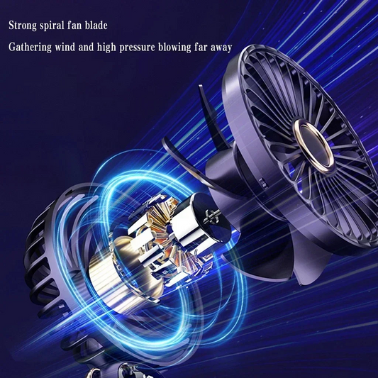Handheld Neck Hanging USB Mini Fan Foldable Portable 5 Speed Rechargeable Fan,