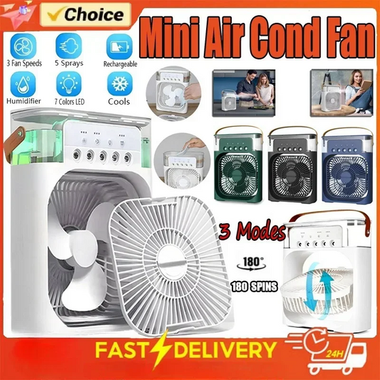 Original Mini Portable Air Conditioner Fan, 5 in 1 Evaporative Mini Air Conditioner Fan,