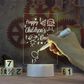 Transparent Message Board Night Light Glowing Memo Acrylic LED Ambient Lights Daily Moment