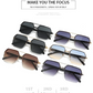 Men's Metal Sunglasses Square Half Frame Rice Nails Casual Trend Personality Retro Fashion Outdoor Sports Eyeglasses