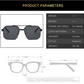 Men's Metal Sunglasses Square Half Frame Rice Nails Casual Trend Personality Retro Fashion Outdoor Sports Eyeglasses