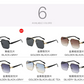 Men's Metal Sunglasses Square Half Frame Rice Nails Casual Trend Personality Retro Fashion Outdoor Sports Eyeglasses